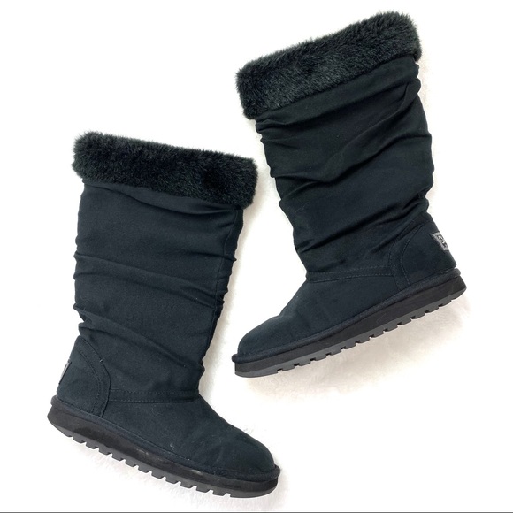 skechers fur boots